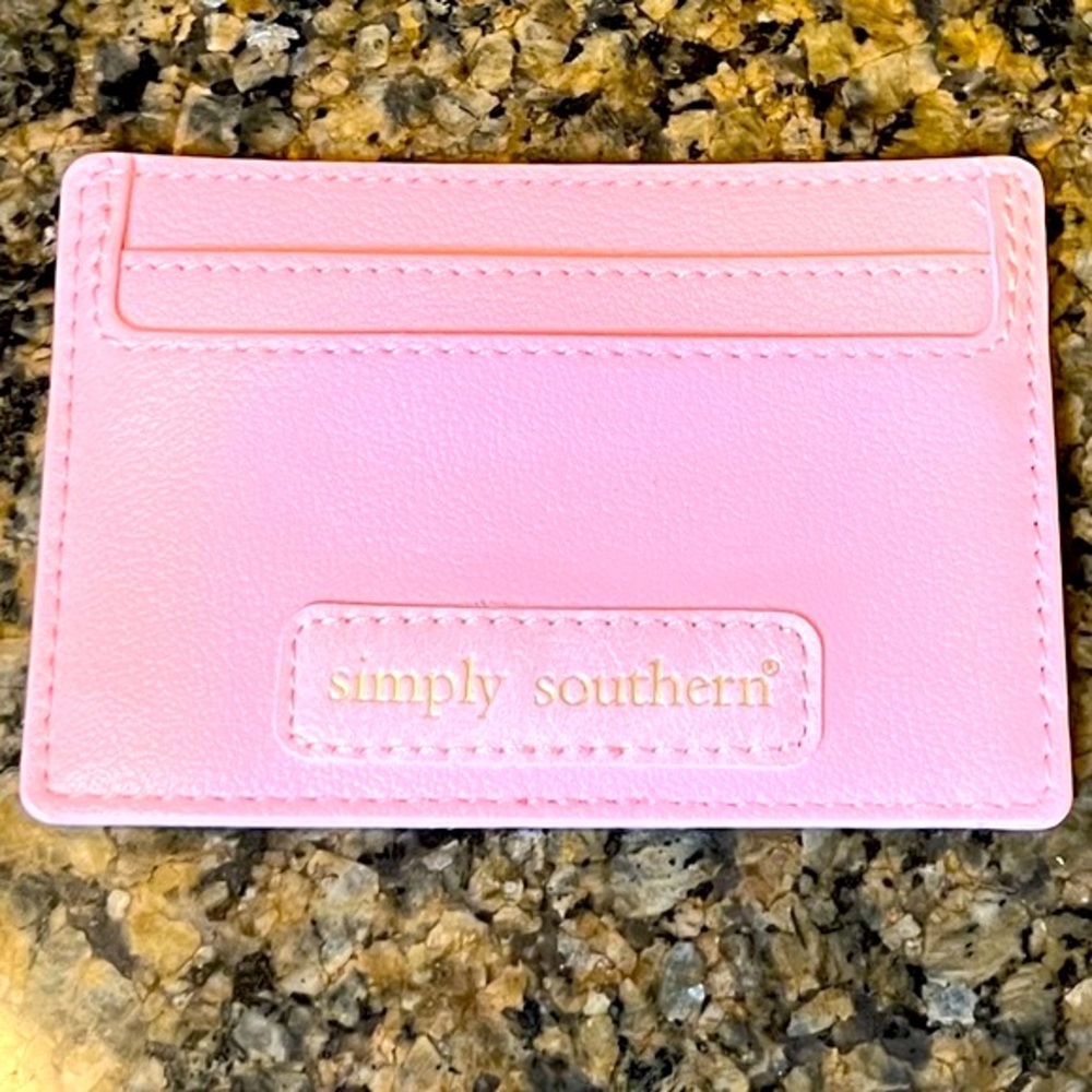 SIMPLY SOUTHERN Pink Vegan leather card slot holder. NWT